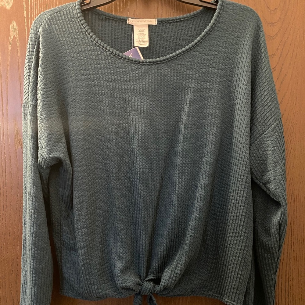 Green Long Sleeve Top